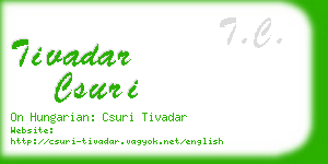 tivadar csuri business card